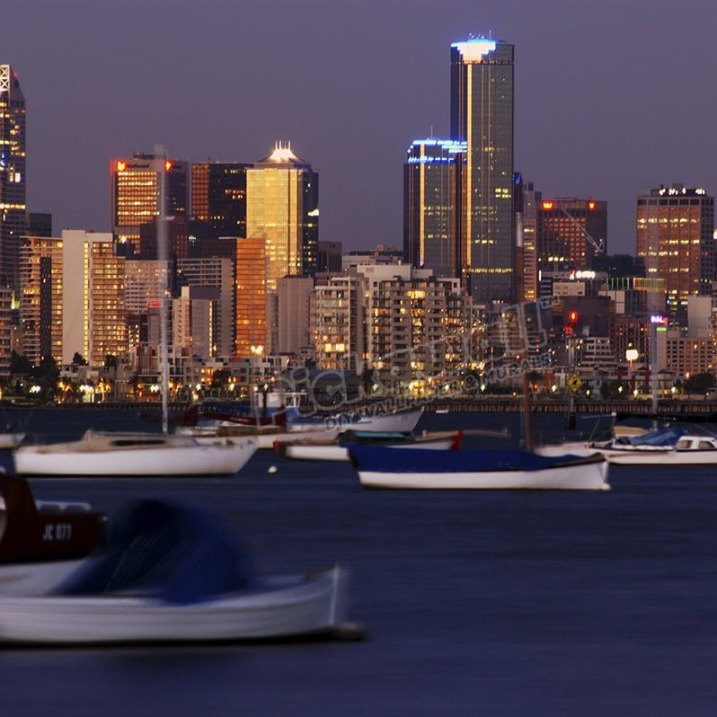 City skyline from Williamstown, Melbourne, Australia - Pickawall