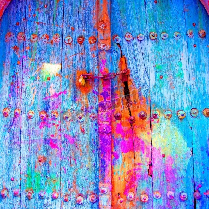 Colourful door in Old Delhi - Pickawall