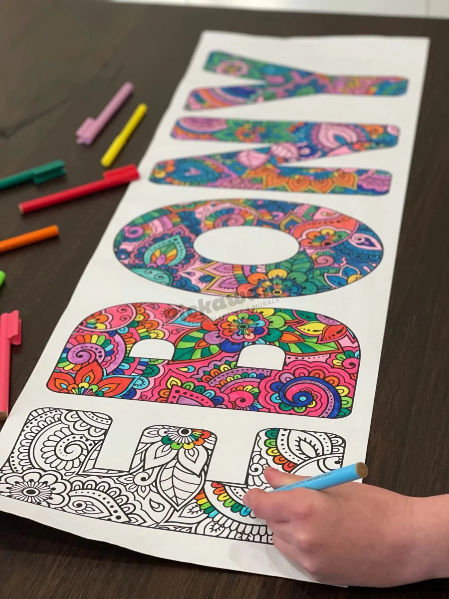 Colour me in Name Posters - Pickawall