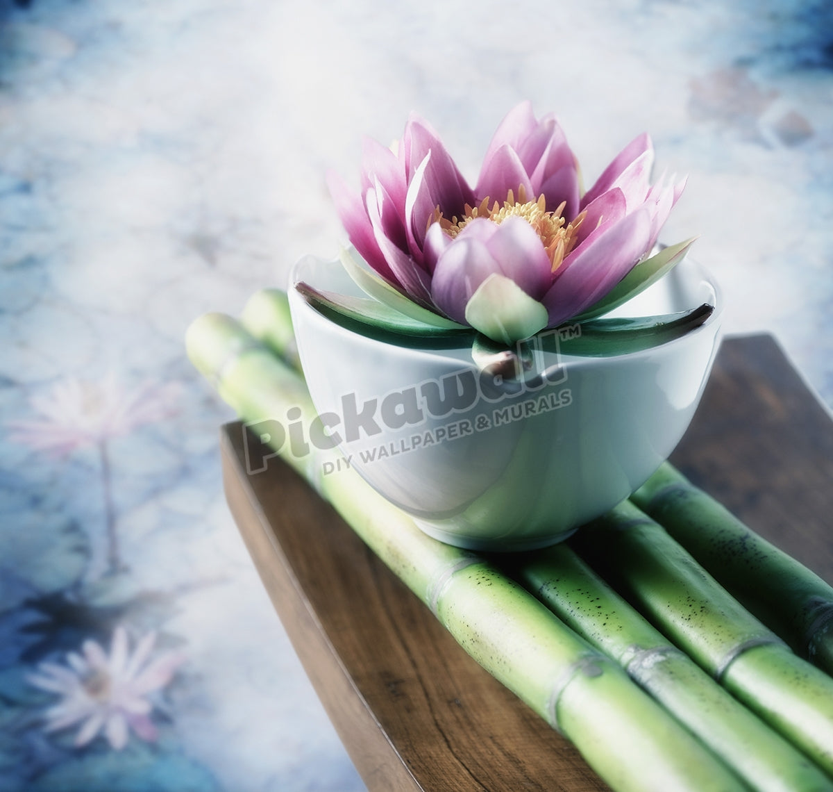 Lotus flower balanced on a bowl
