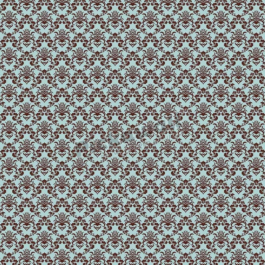 Damask Pattern - Mint and Brown - Pickawall