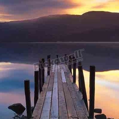 Dawn on Derwentwater at Brandelhow Bay Lakes District Cumbria England UK - Pickawall