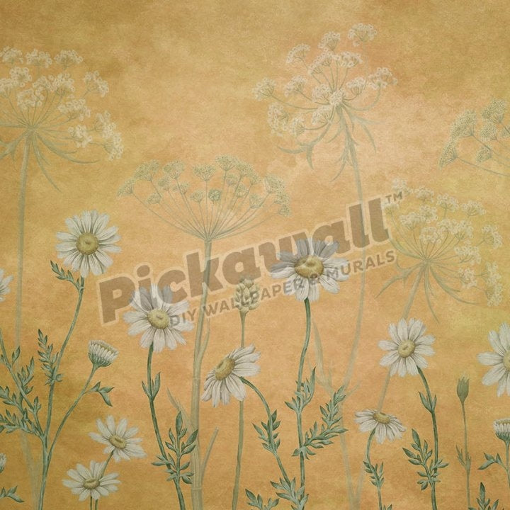 Dazzling Daisies Yellow - Green by Sir Edward - Pickawall