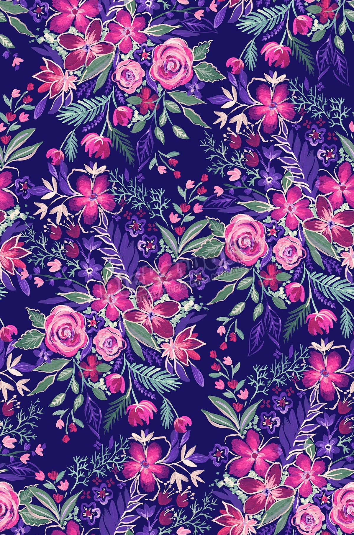 Wild flowers pattern