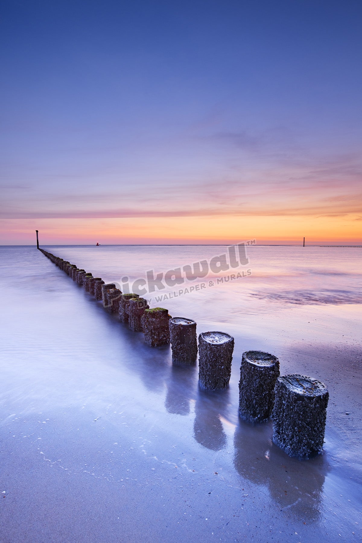 Breakwater at dusk