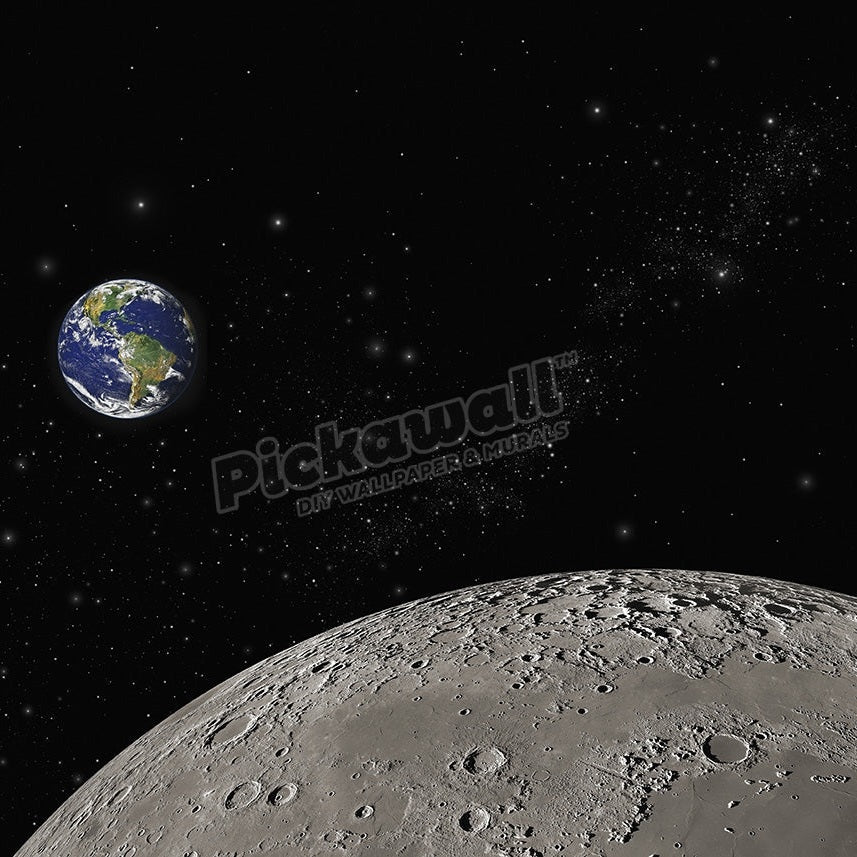 Earth and moon in space - Pickawall