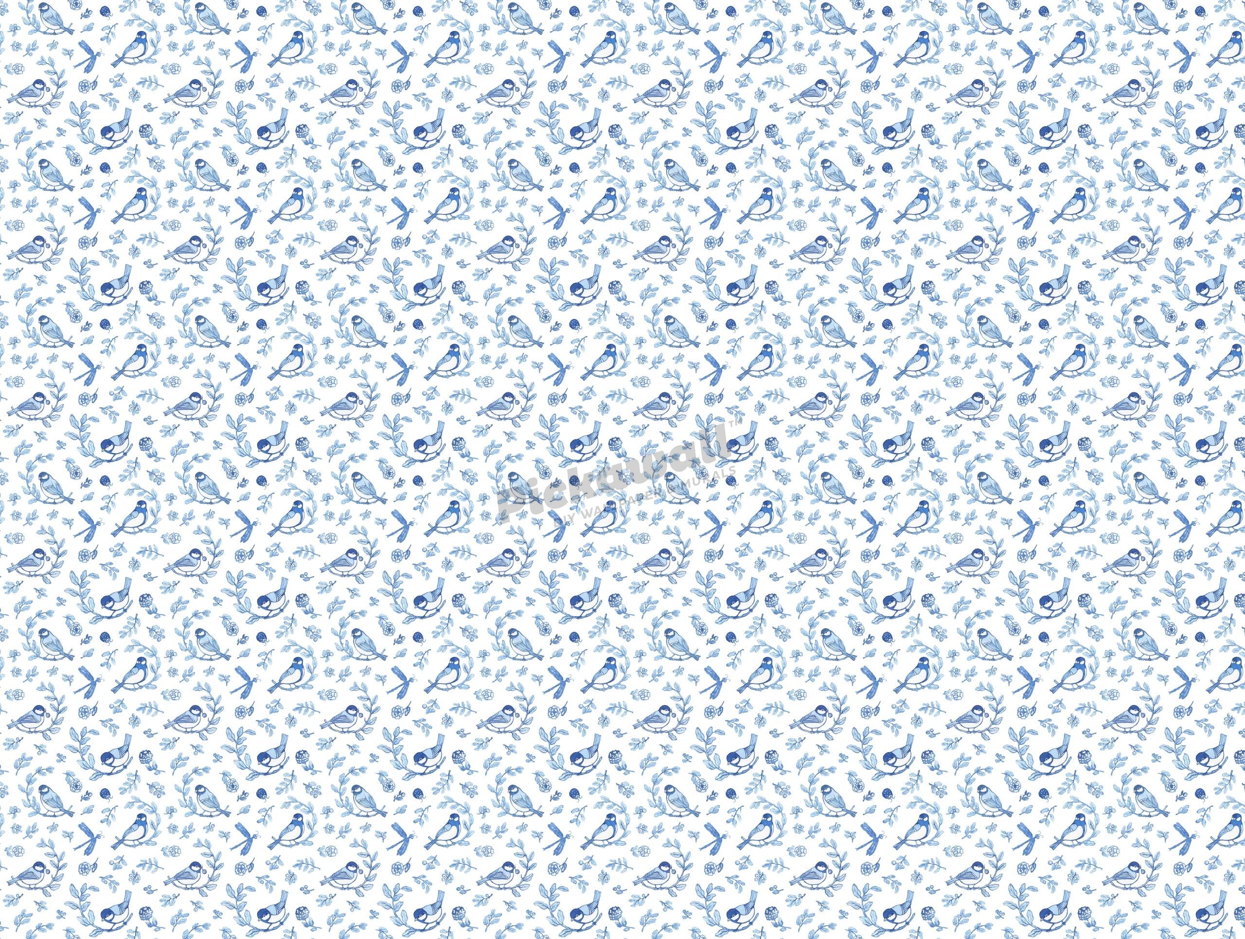 Blue Birds Pattern