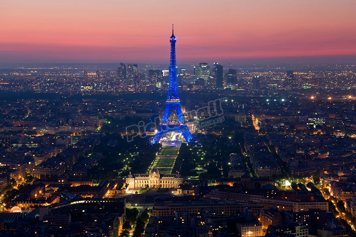 View over Eiffel Tower Paris France