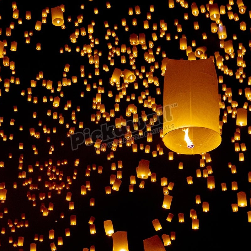 Fire lantern, Yee Peng festival - Pickawall