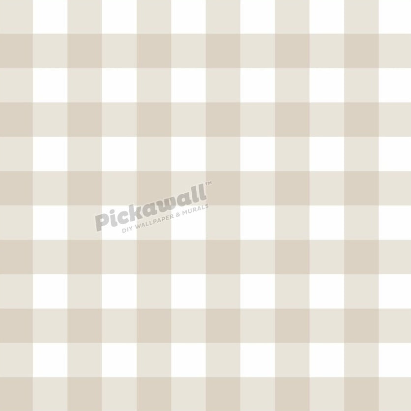Gingham Neutral - Pickawall