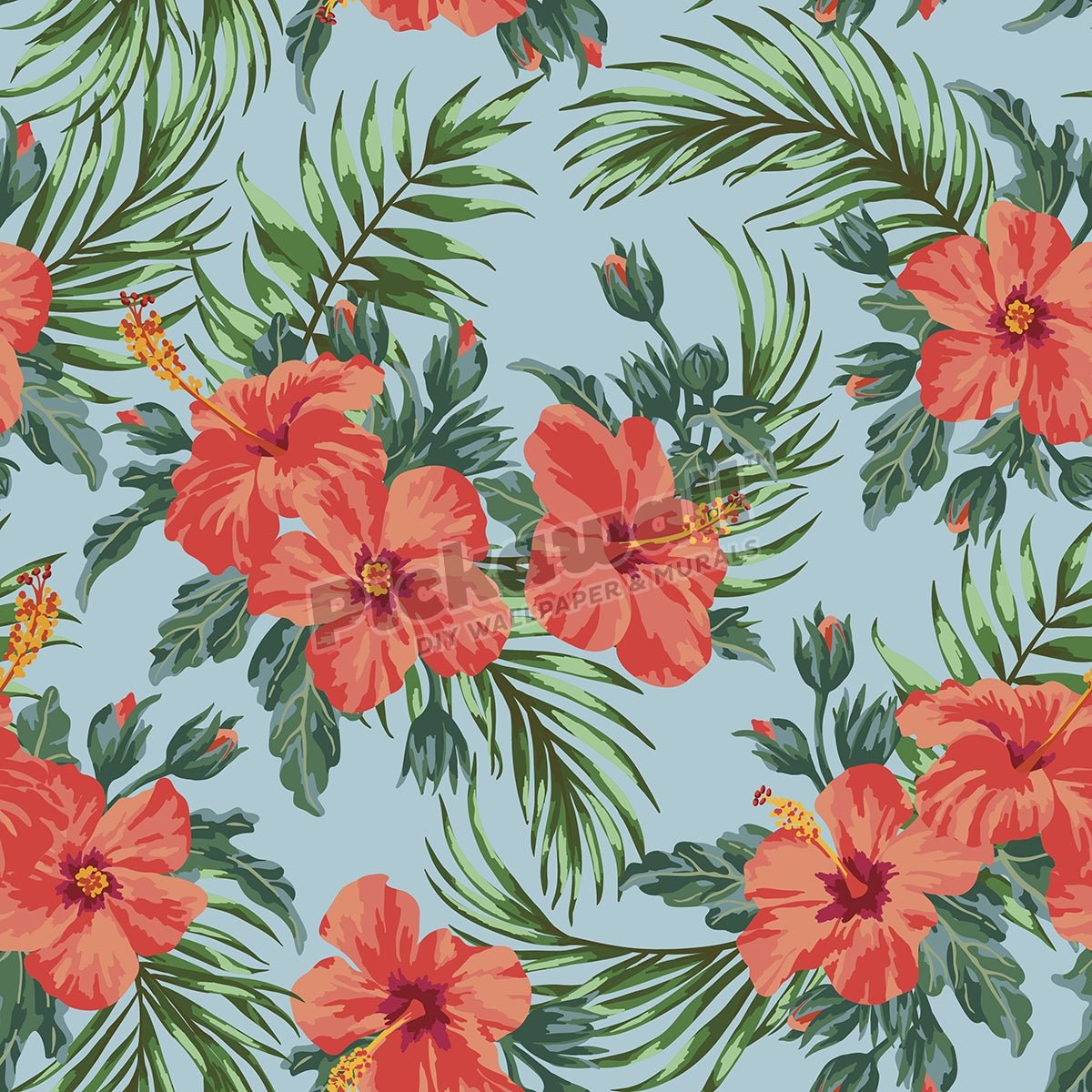 Hibiscus Pattern - Pickawall