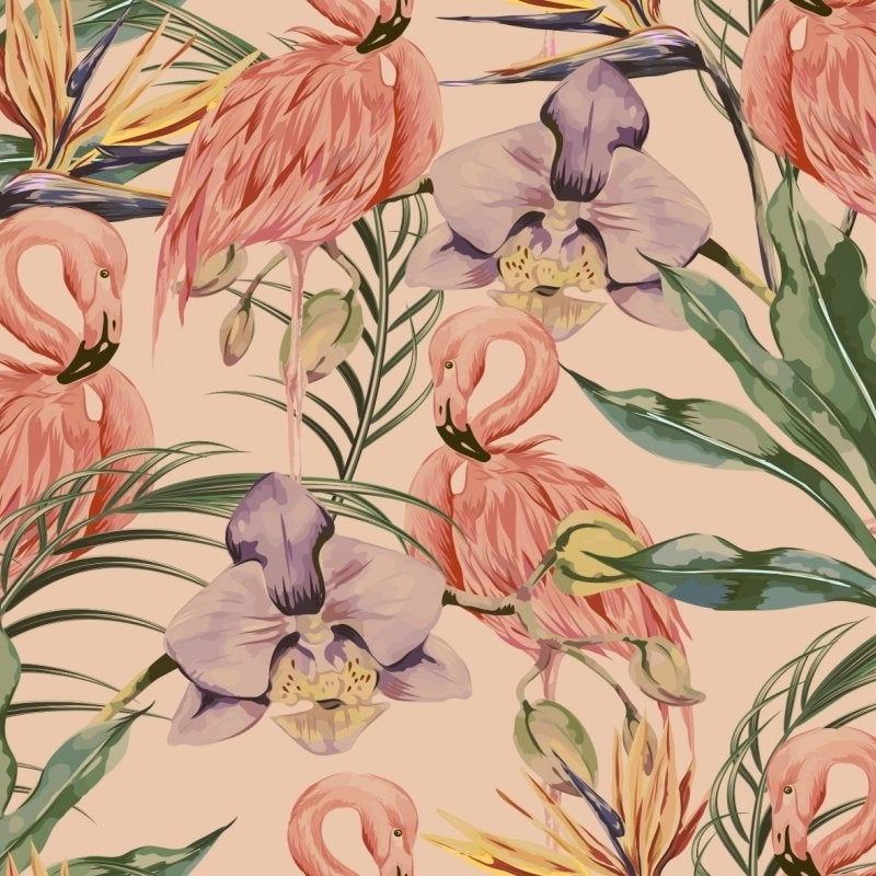 Jungle Flamingos - Pickawall