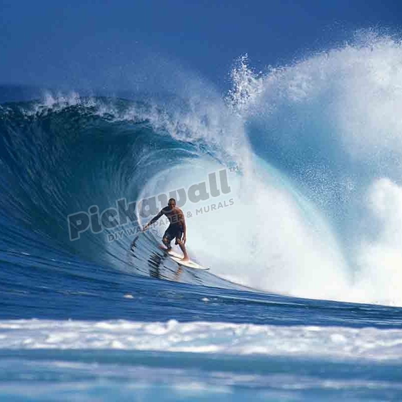 Kelly Slater surfing in a tube at Backdoor Pipeline. - Pickawall