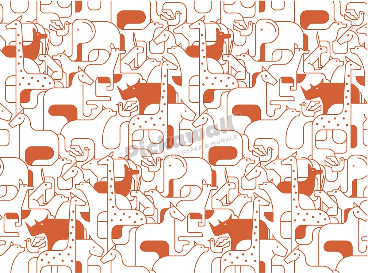Kids nursery - animal pattern - Pickawall
