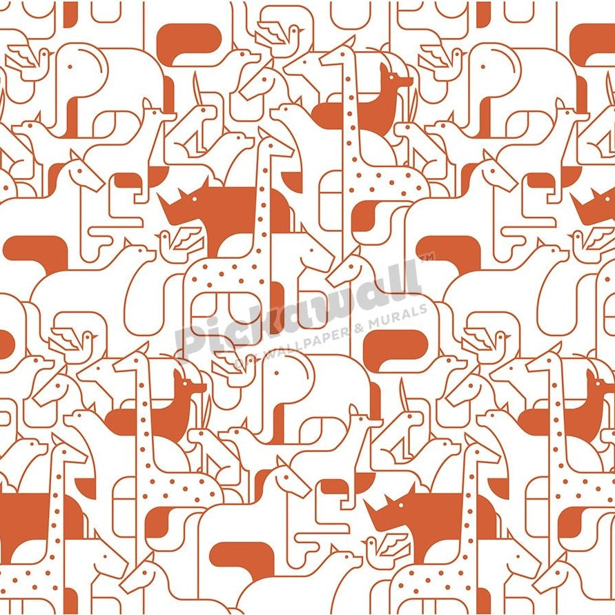 Kids nursery - animal pattern - Pickawall
