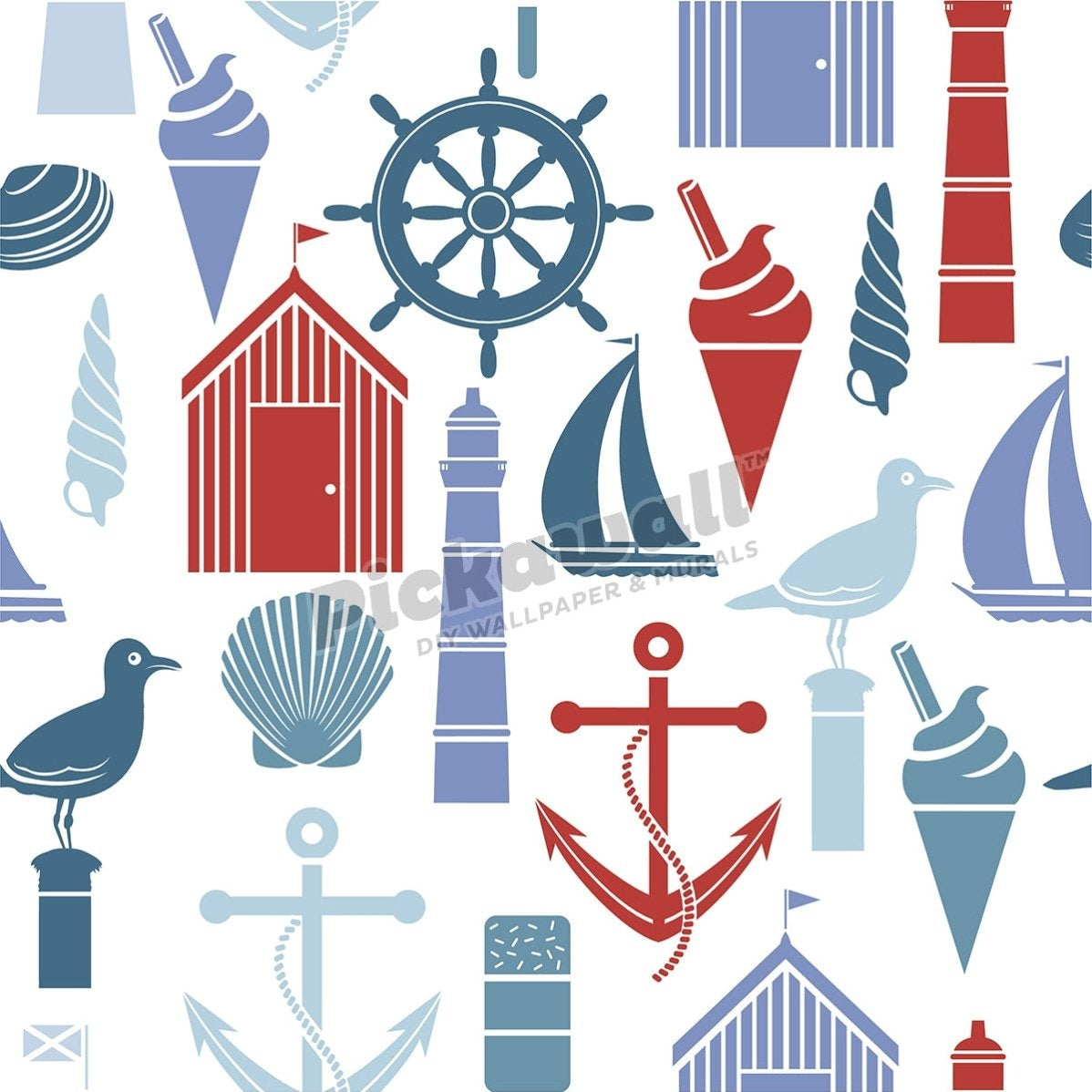 Kids nursery - Seaside Repeat Pattern - Pickawall