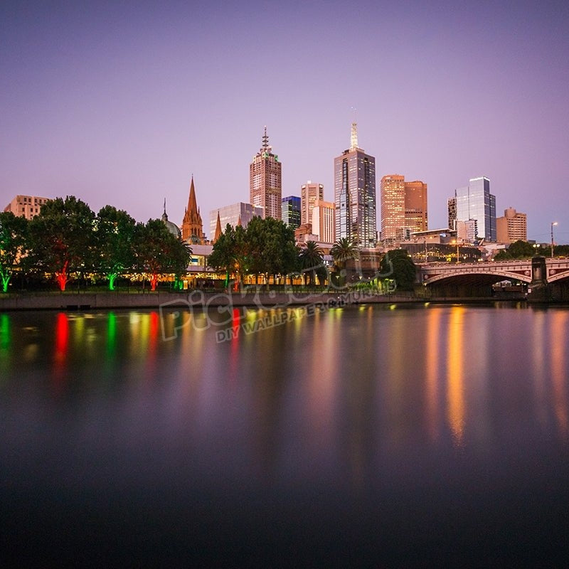 Melbourne City at Night - Pickawall