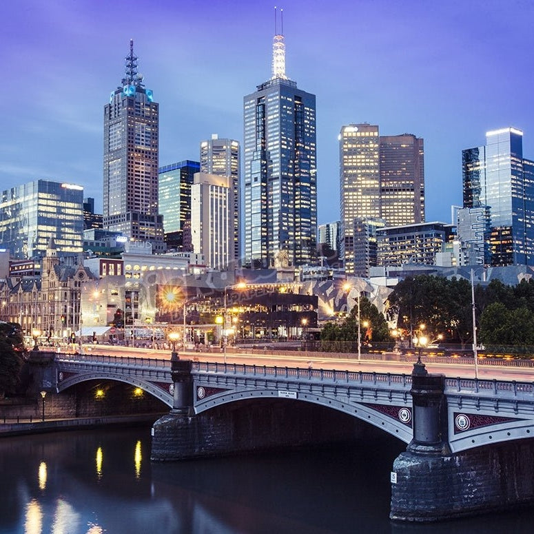 Melbourne Skyline Twilight - Pickawall