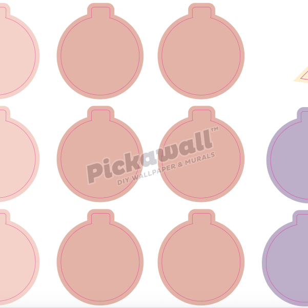 Modern Tree Decals with Baubles - Pickawall