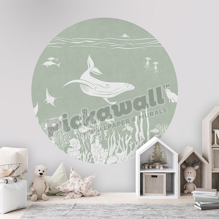 Monochrome Sea Decal by Kikki Belle - Pickawall