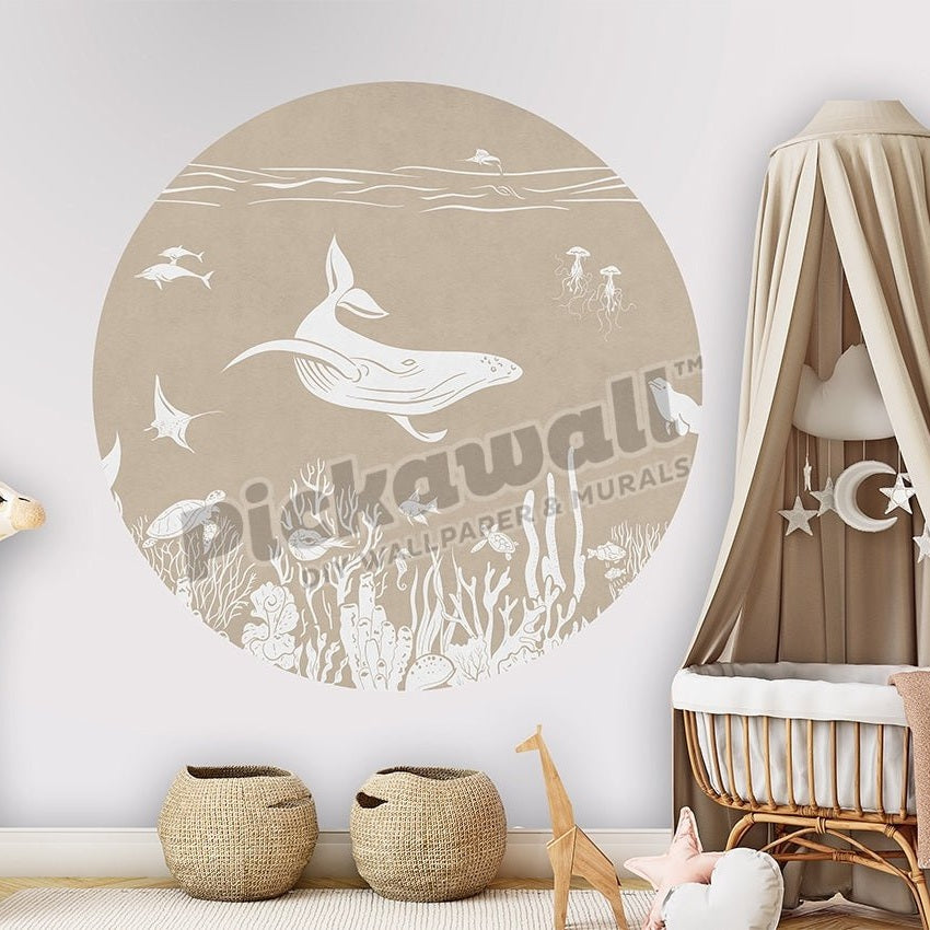 Monochrome Sea Decal by Kikki Belle - Pickawall