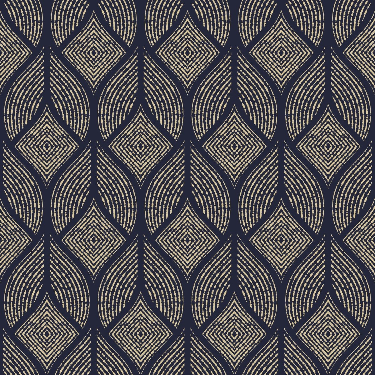 Navy and Gold Luxe Pattern - Pickawall