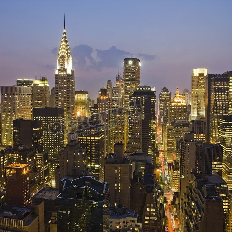 New York skyline at night - Pickawall