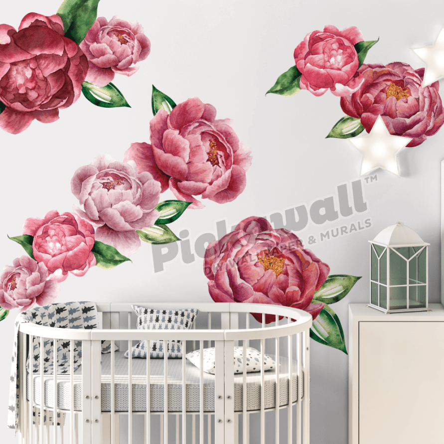 Peonies Decal Set - Pickawall