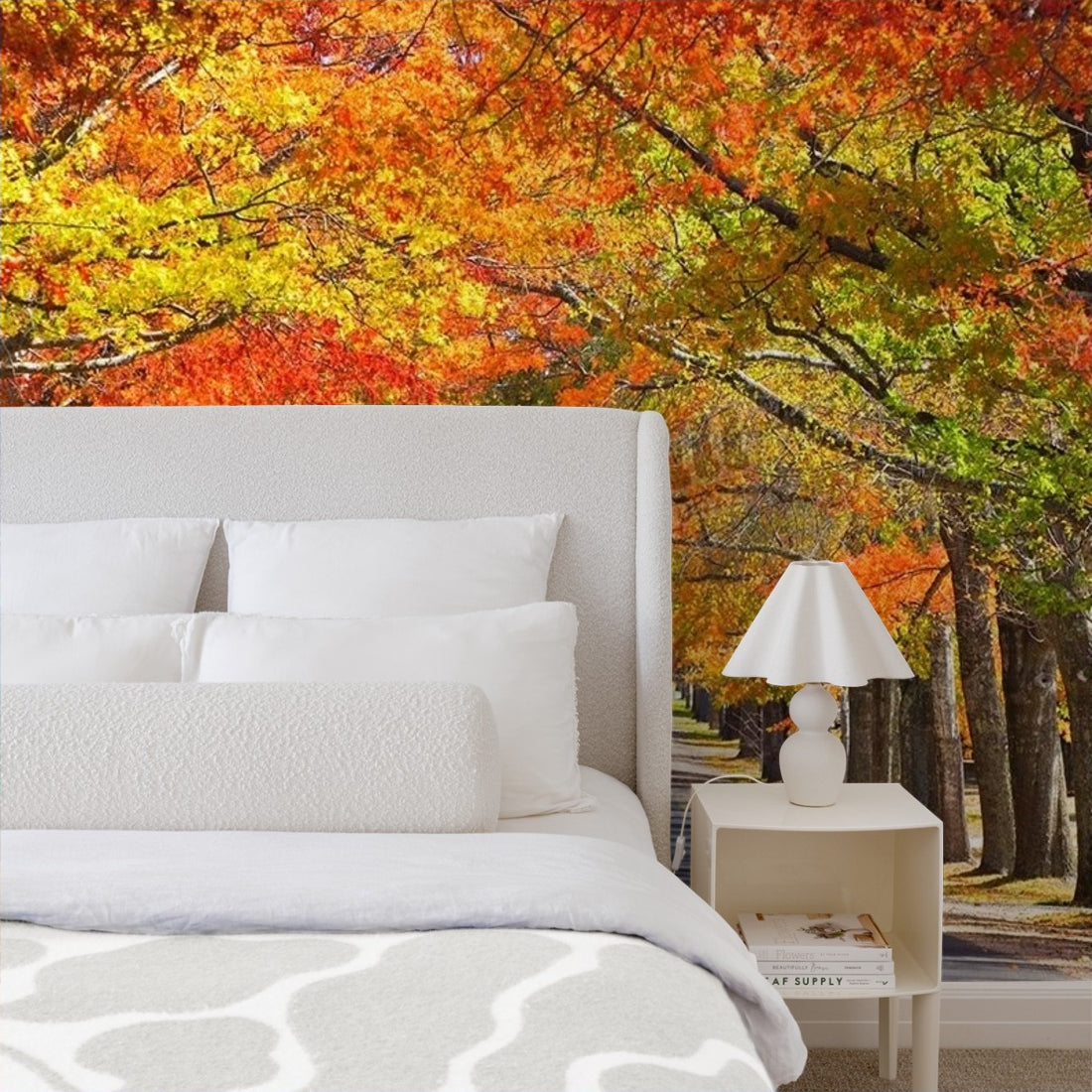 Memorial Avenue in Autumn, Mount Macedon, Victoria wallpaper in a bedroom - Pickawall