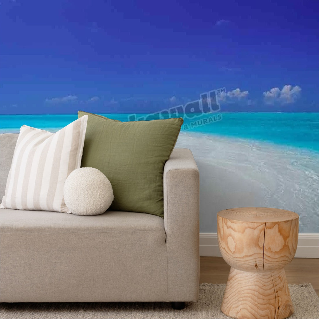Maldives, Indian Ocean, Asia' wallpaper in a living room - Pickawall
