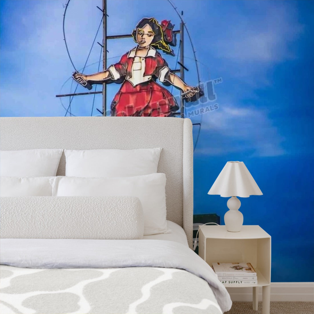 Skipping Girl Vinegar wallpaper in a bedroom - Pickawall