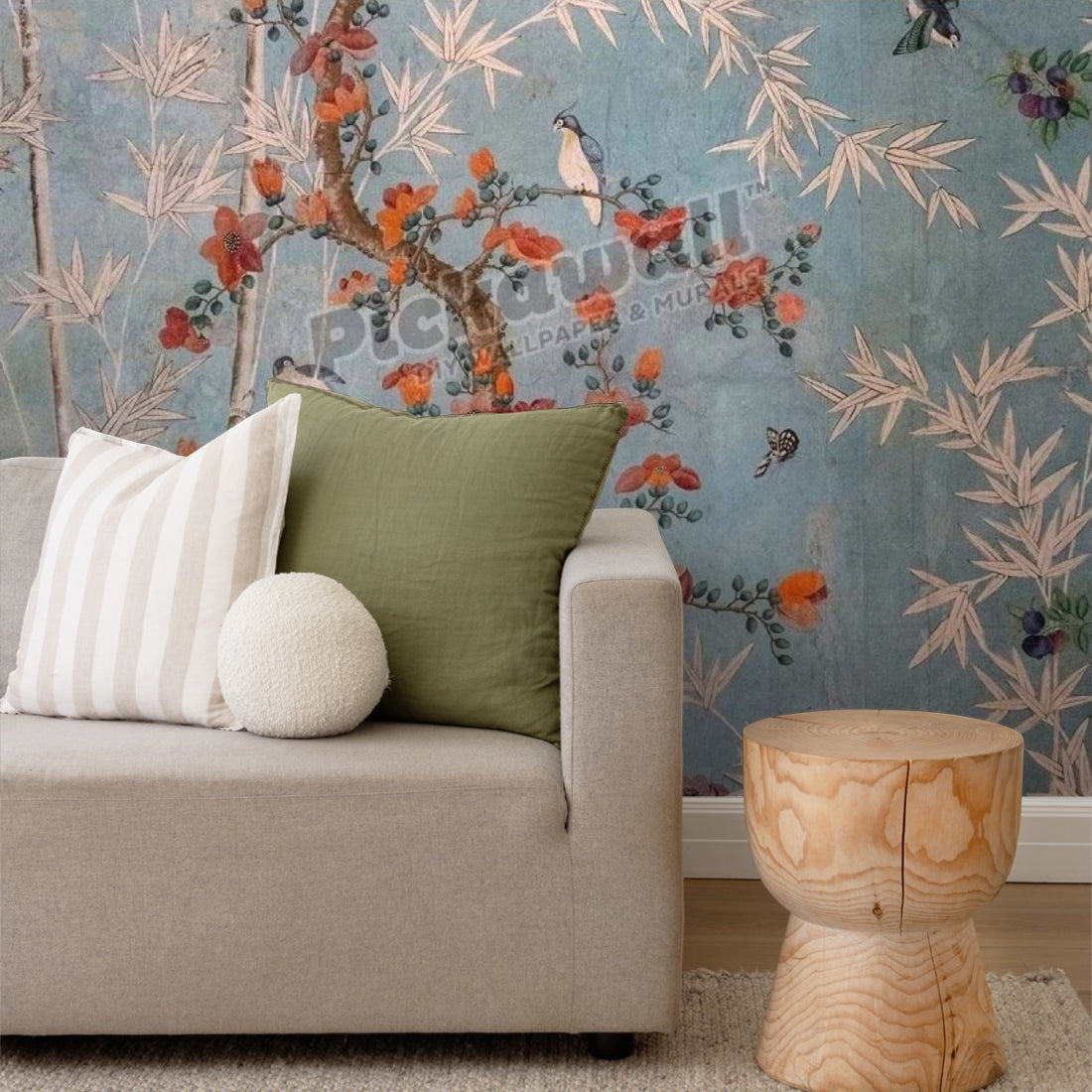 Chinese wallpaper 18th Century wallpaper in a living room - Pickawall