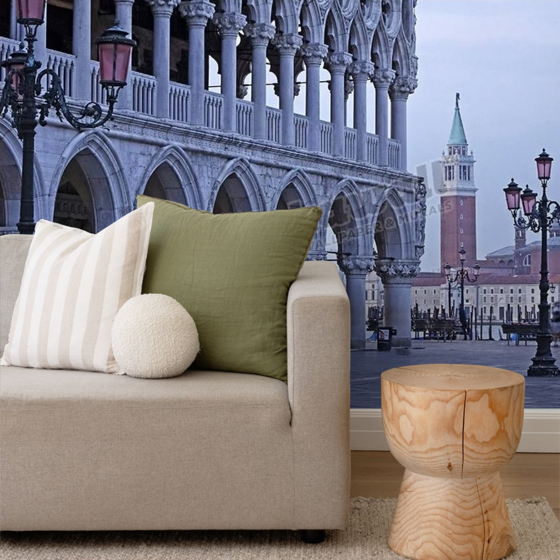 Piazzetta San Marco 2 wallpaper in a living room - Pickawall