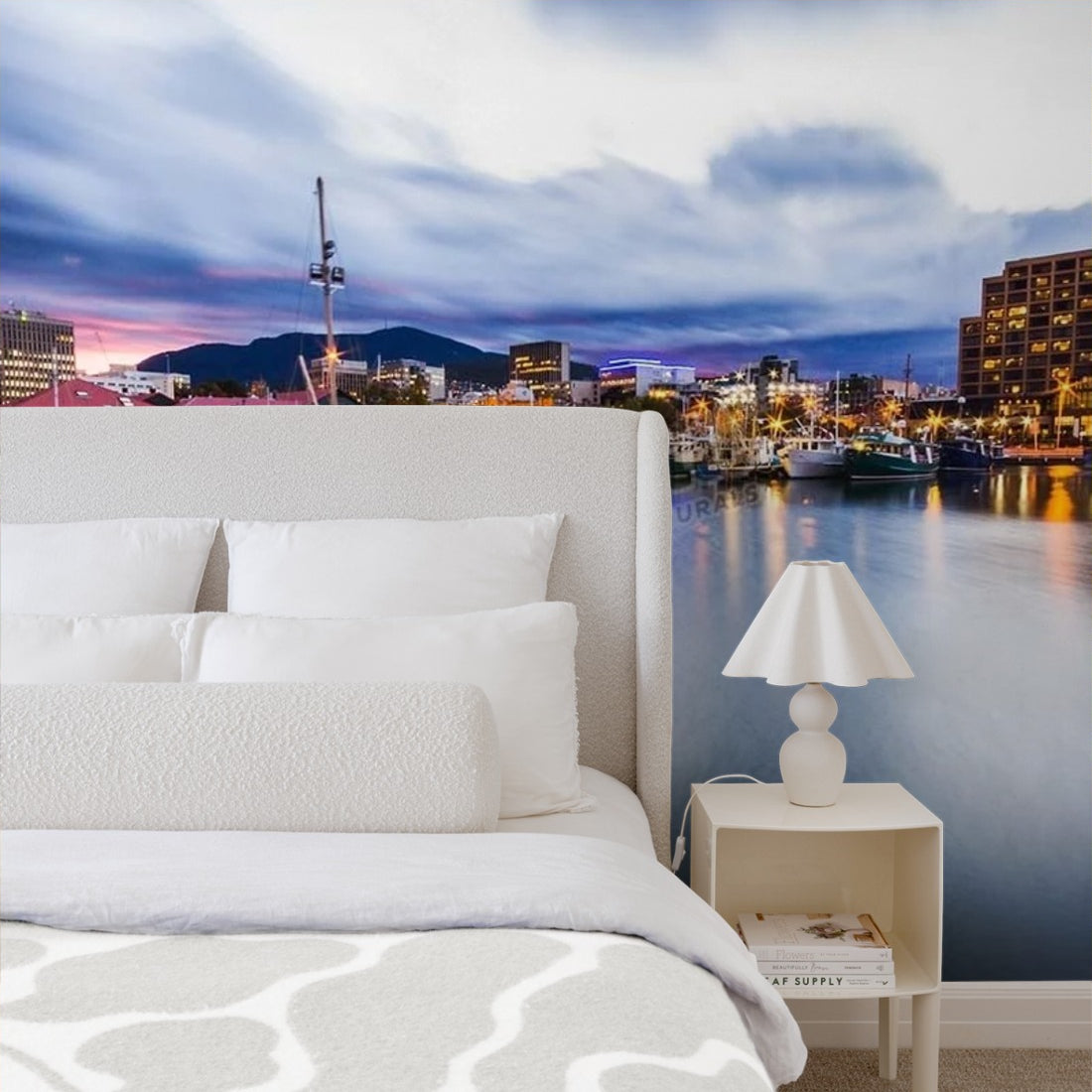 Tasmania Marina wallpaper in a bedroom - Pickawall