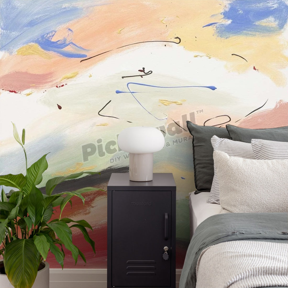 Edible Sky wallpaper in a bedroom - Pickawall