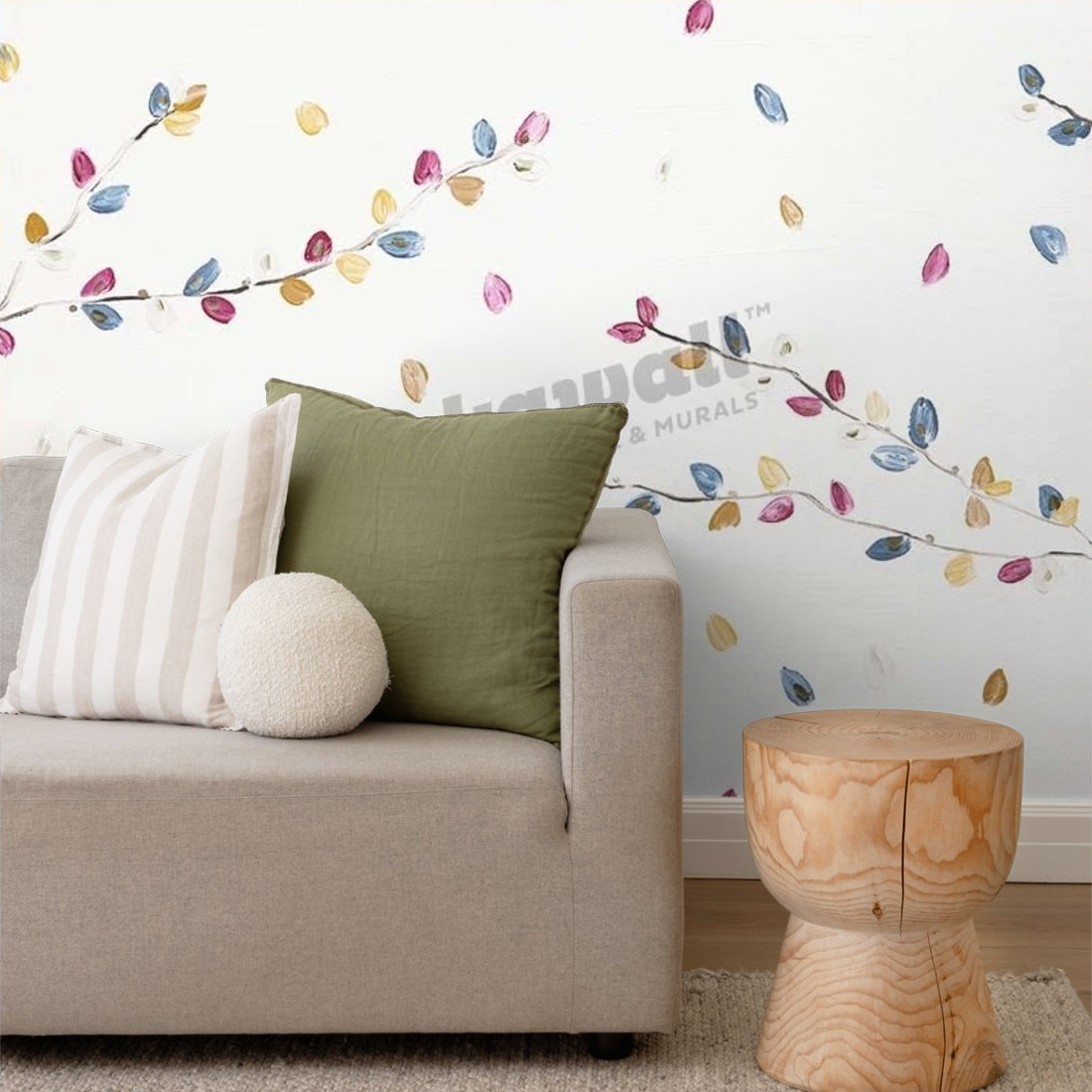 Blossom Fantasy wallpaper in a living room - Pickawall