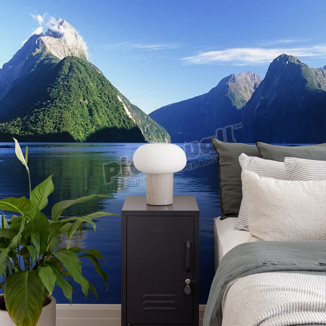 New Zealand, South Island wallpaper in a bedroom - Pickawall