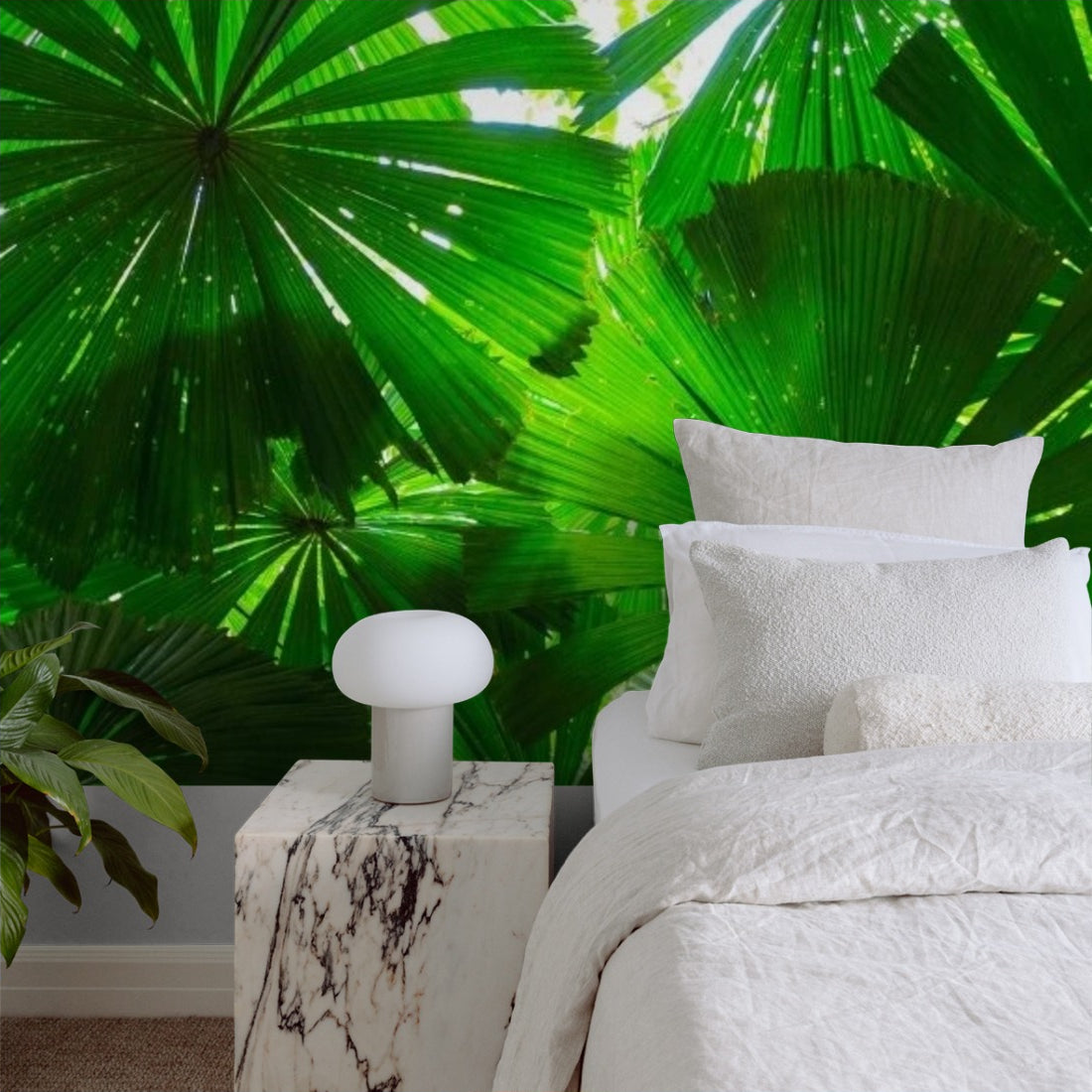 Australian Fan Palms wallpaper in a bedroom - Pickawall