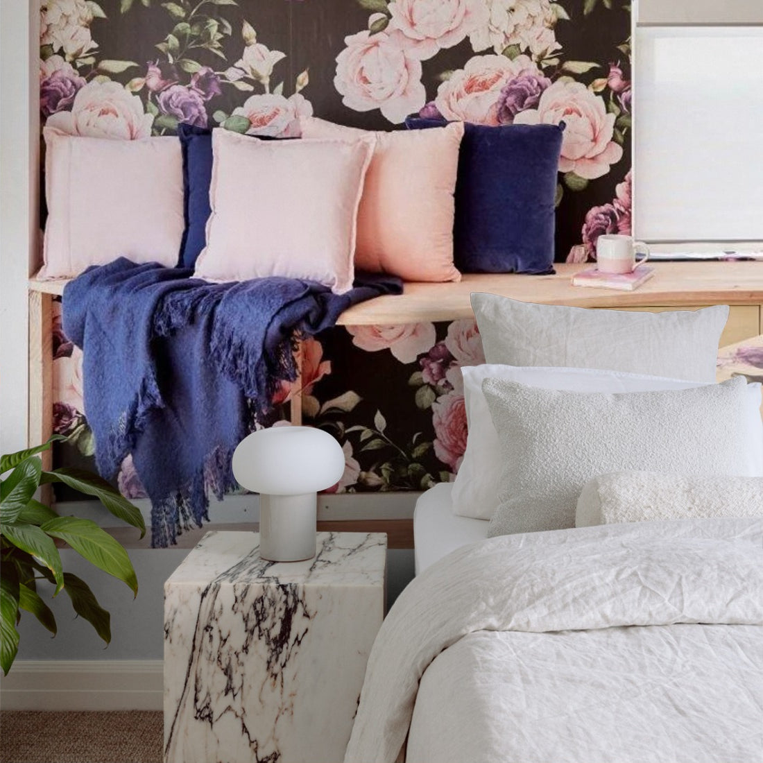 House Rules Showcase wallpaper in a bedroom - Pickawall