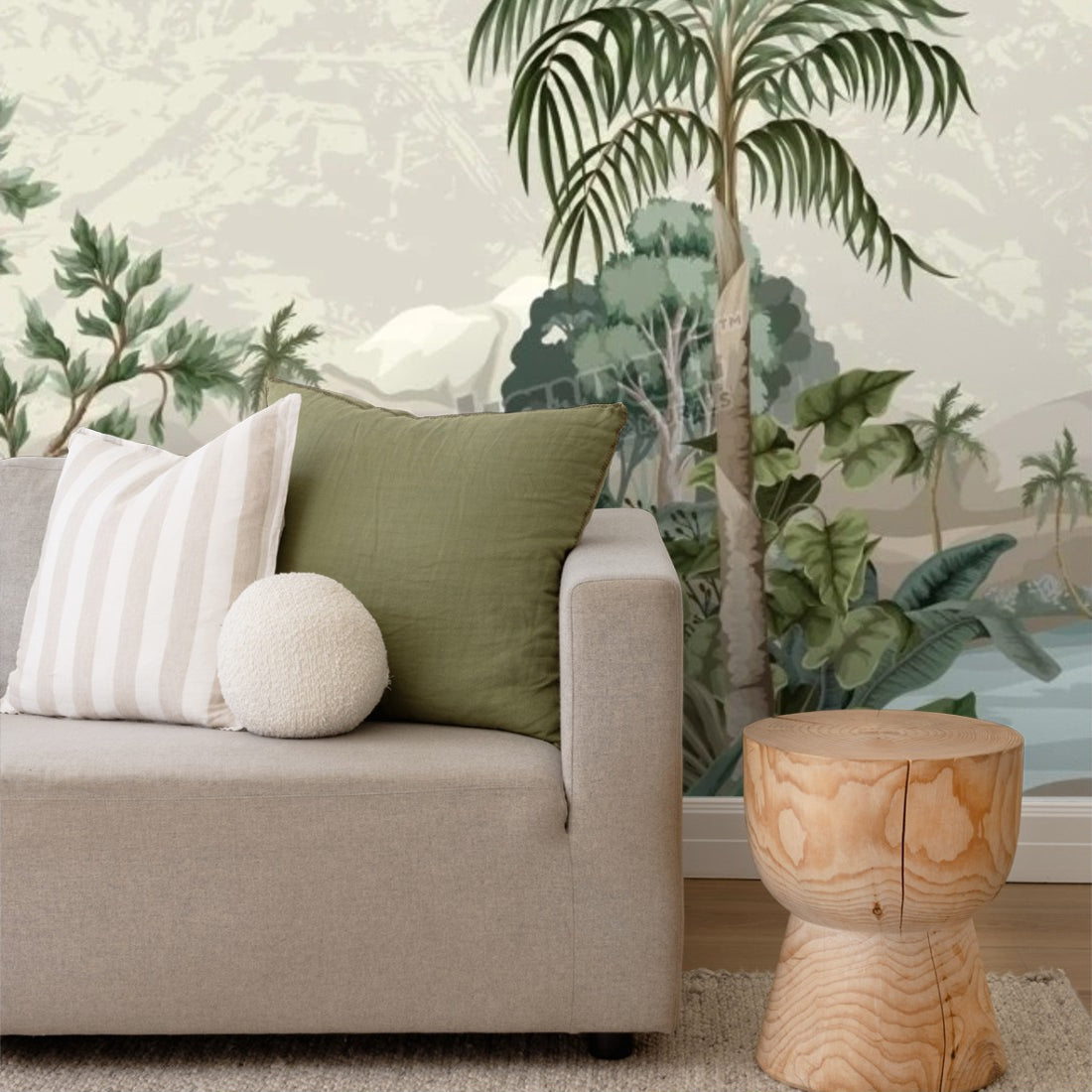 Deep Jungle Vibes wallpaper in a living room - Pickawall