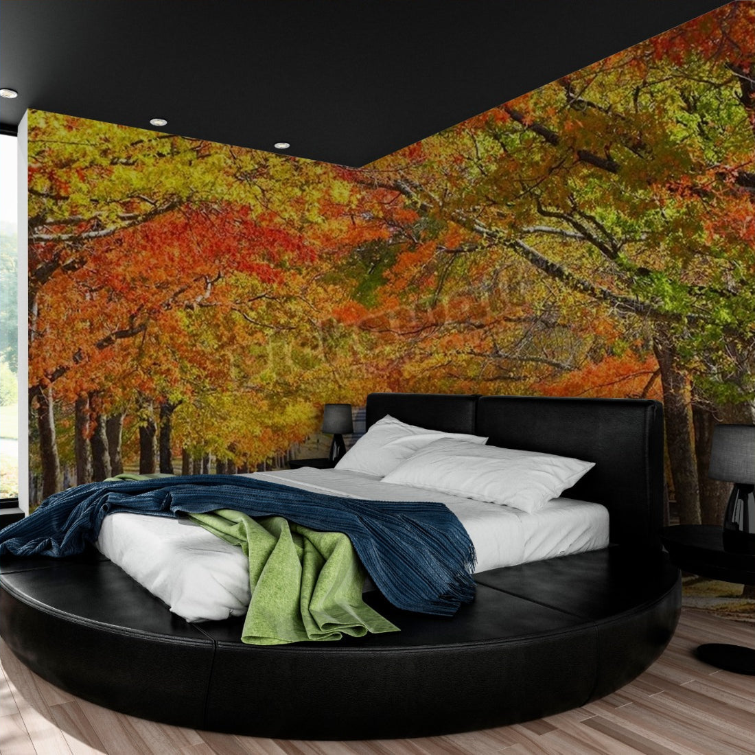 Memorial Avenue in Autumn, Mount Macedon, Victoria wallpaper in a bedroom - Pickawall