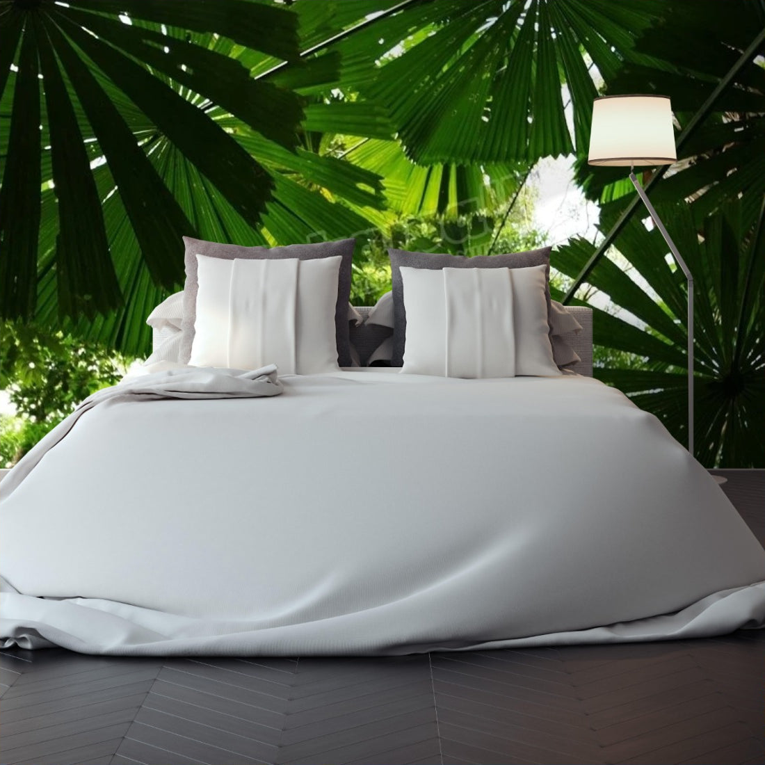 Flora and Fauna - Palm wallpaper in a bedroom - Pickawall