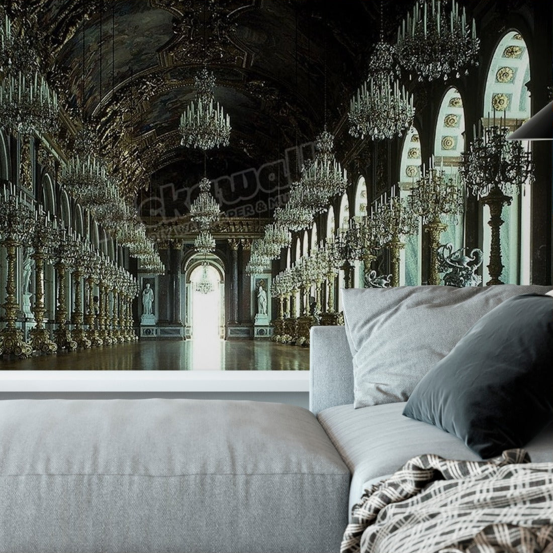 Hall of mirrors, Germany wallpaper in a living room - Pickawall