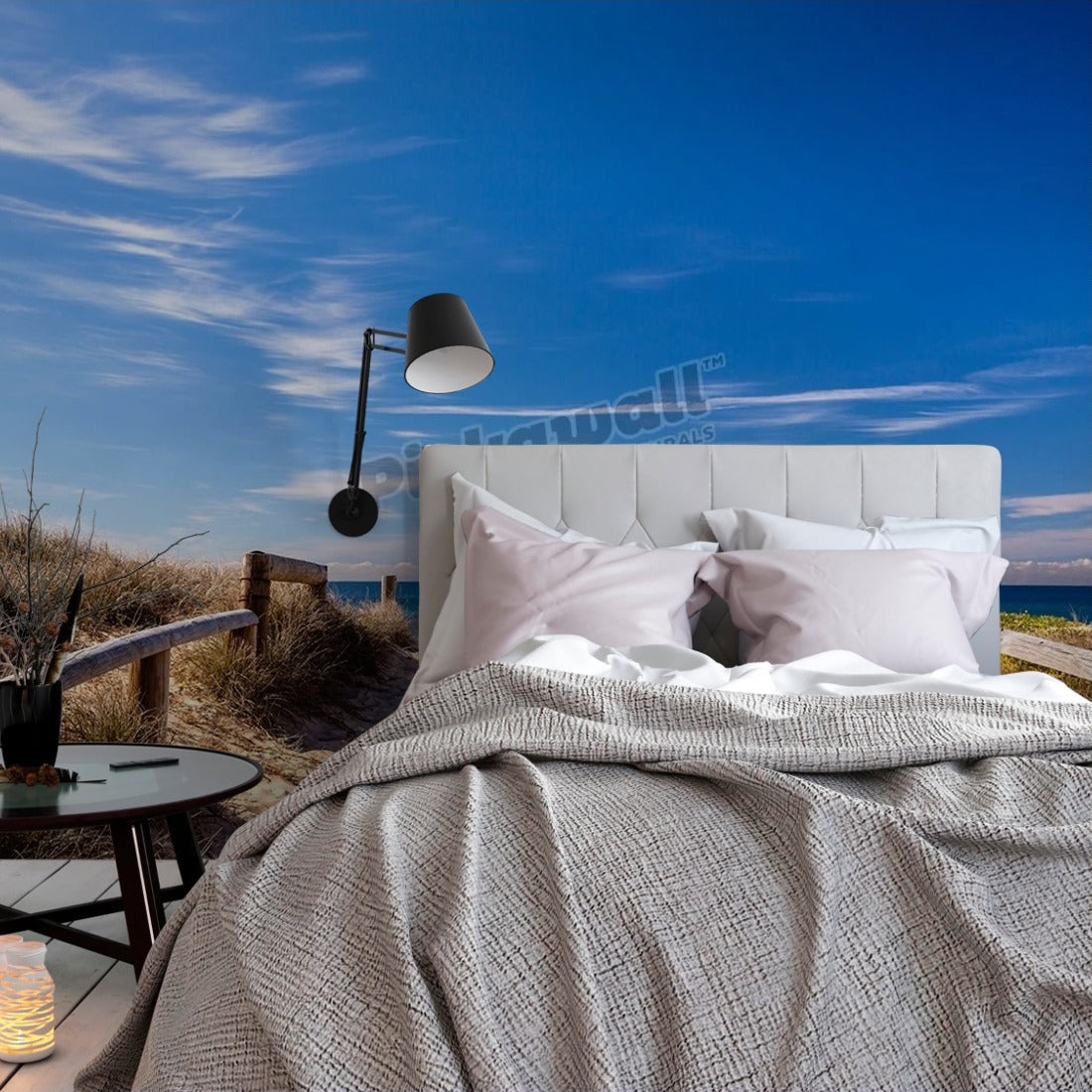 Curl Curl beach walkway wallpaper in a bedroom - Pickawall