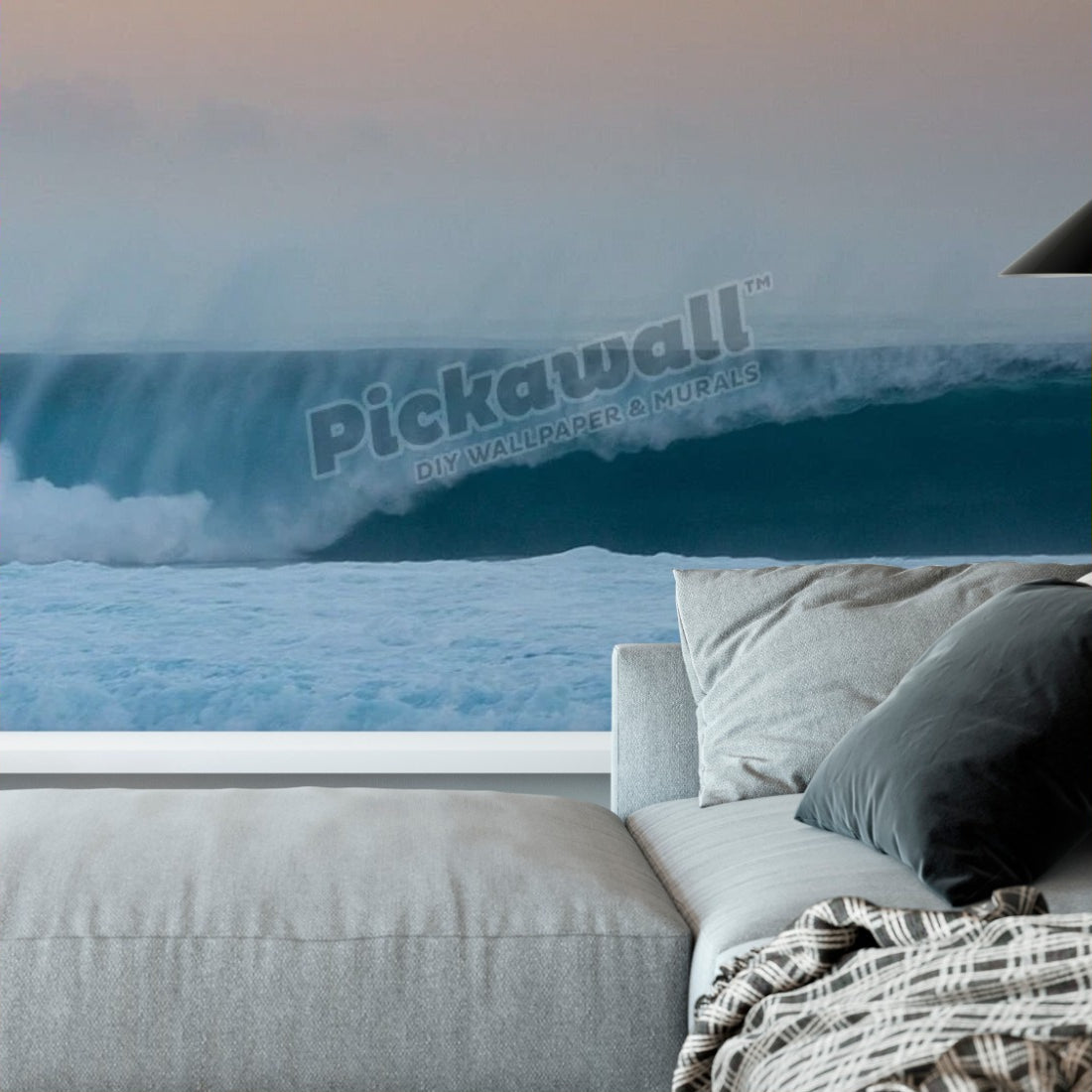 Perfect tubes in Hawaii wallpaper in a living room - Pickawall