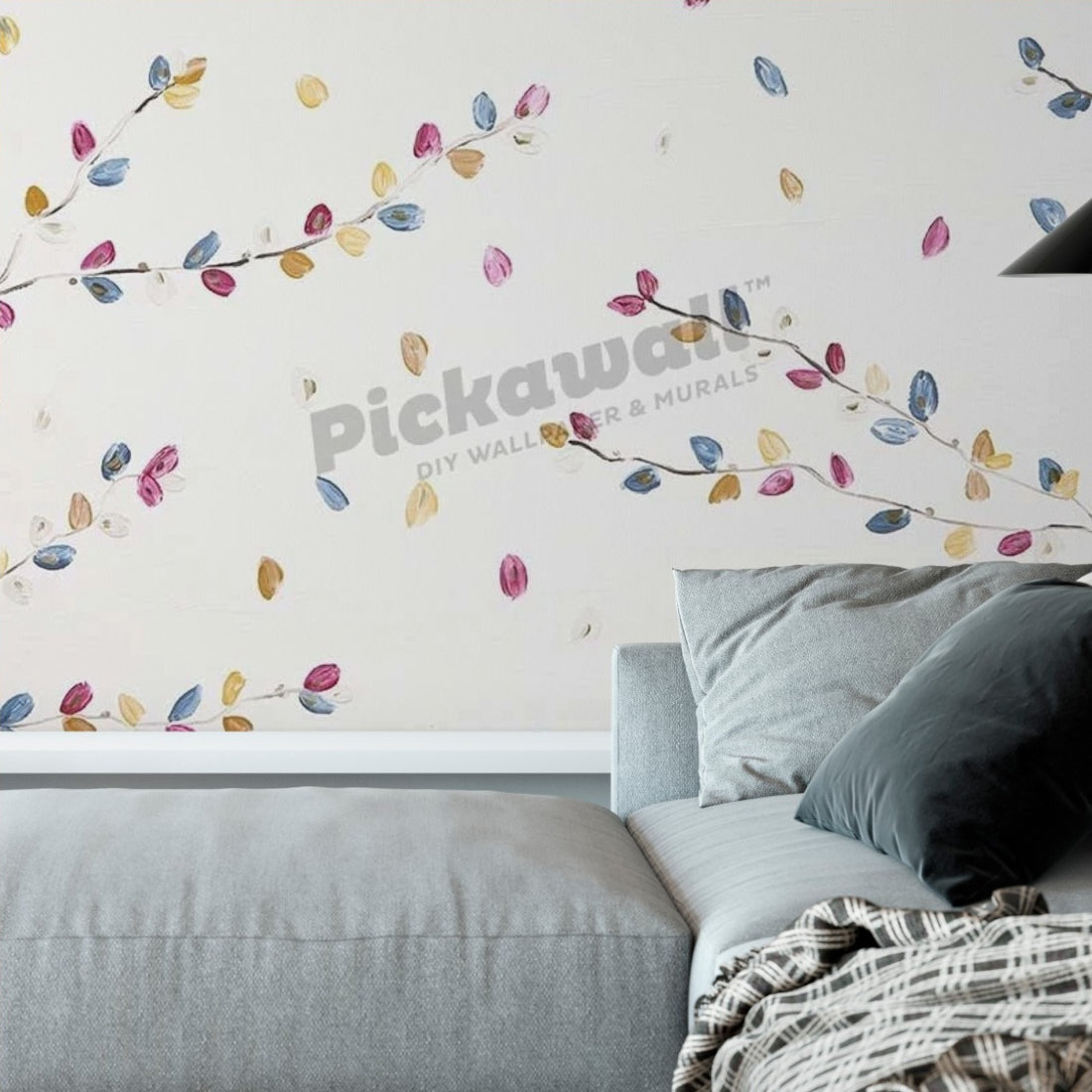 Blossom Fantasy wallpaper in a living room - Pickawall