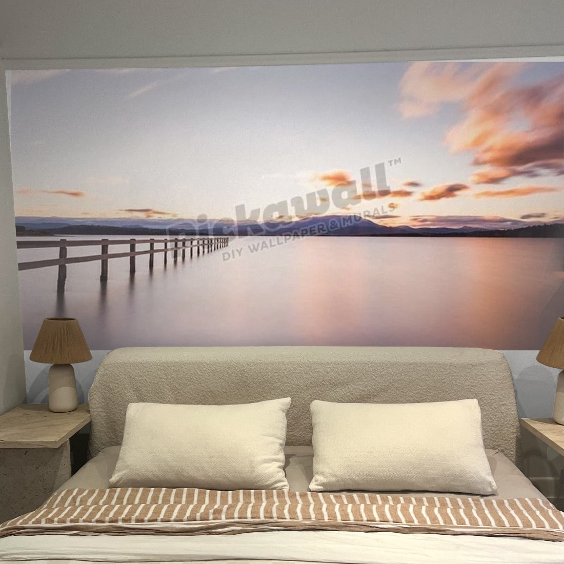 Reflected Sky wallpaper in a bedroom - Pickawall