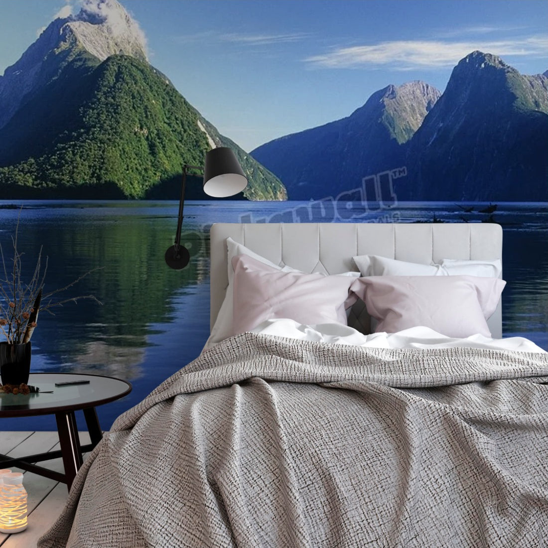New Zealand, South Island wallpaper in a bedroom - Pickawall