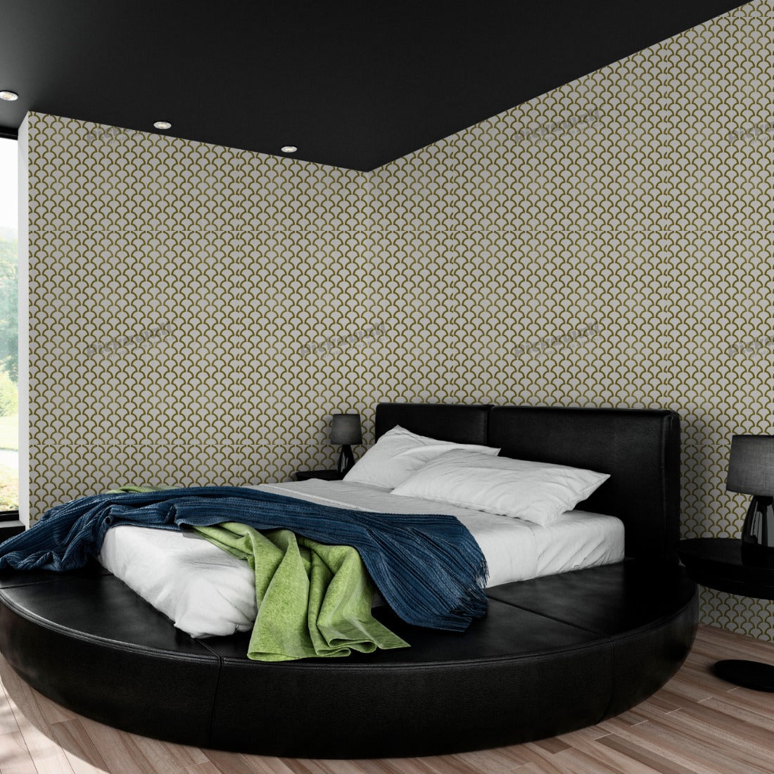 Fans wallpaper in a bedroom - Pickawall