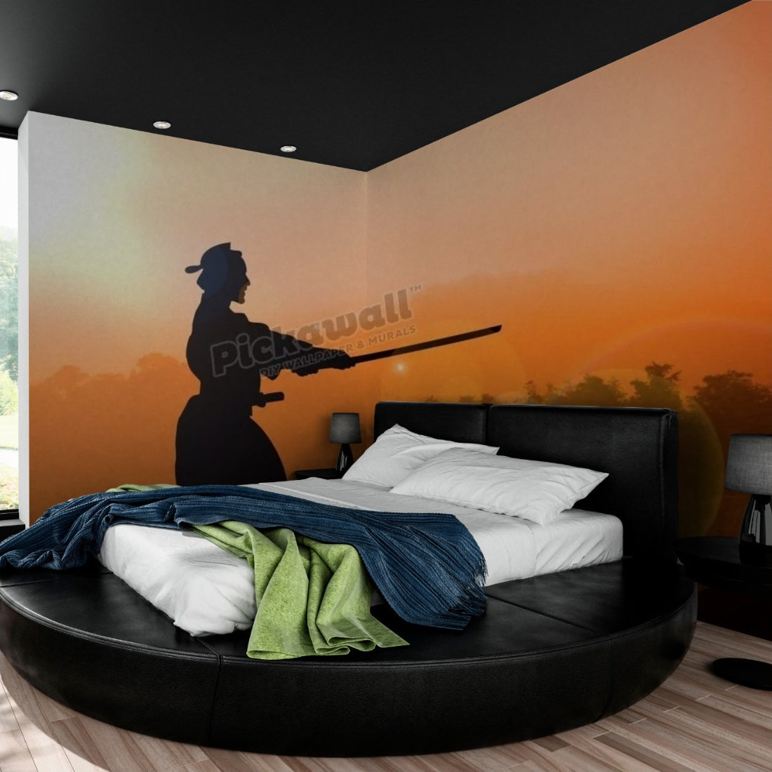 Kendo Japanese Martial Arts wallpaper in a bedroom - Pickawall